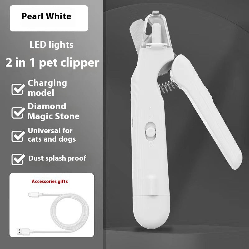 3 In 1 Pet Nail Clippers With Led Light