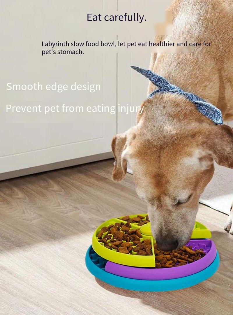Rotating Slow Feeder Pet Bowl – Interactive Puzzle Anti-Choke Design