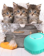 Pet Shampoo Massage Brush with Soap Dispenser