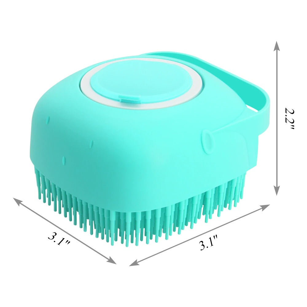 Pet Shampoo Massage Brush with Soap Dispenser