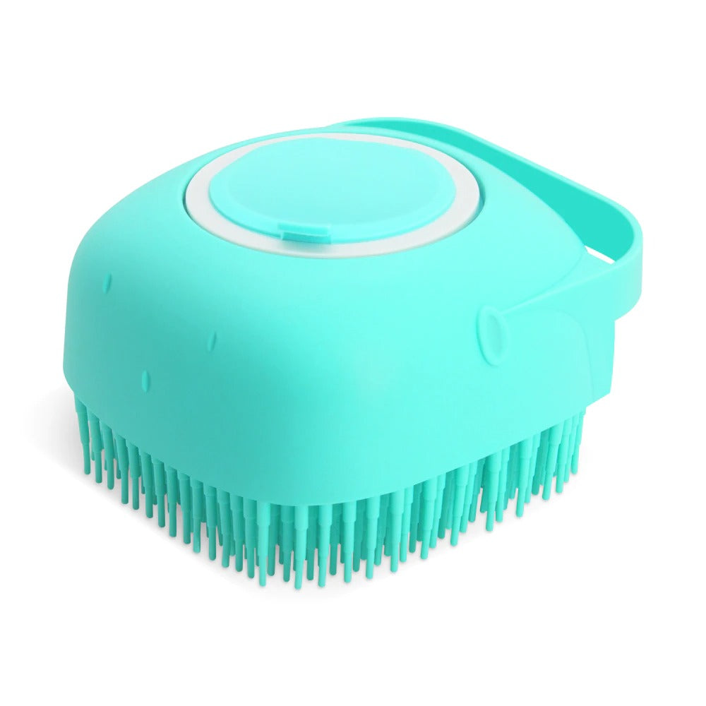 Pet Shampoo Massage Brush with Soap Dispenser