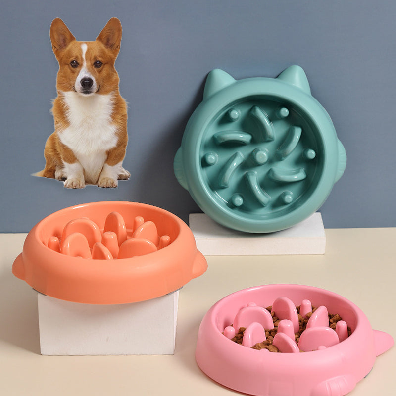 Pet Dog Cat Slow Feeder Bowls Anti Choking Slow Feeder