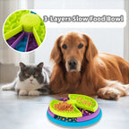 Rotating Slow Feeder Pet Bowl – Interactive Puzzle Anti-Choke Design