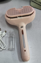 USB Pet Grooming Comb with Built-In Mist & One-Button Hair Removal